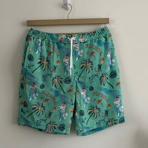Reel Legends Green Florida Print Swim Shorts